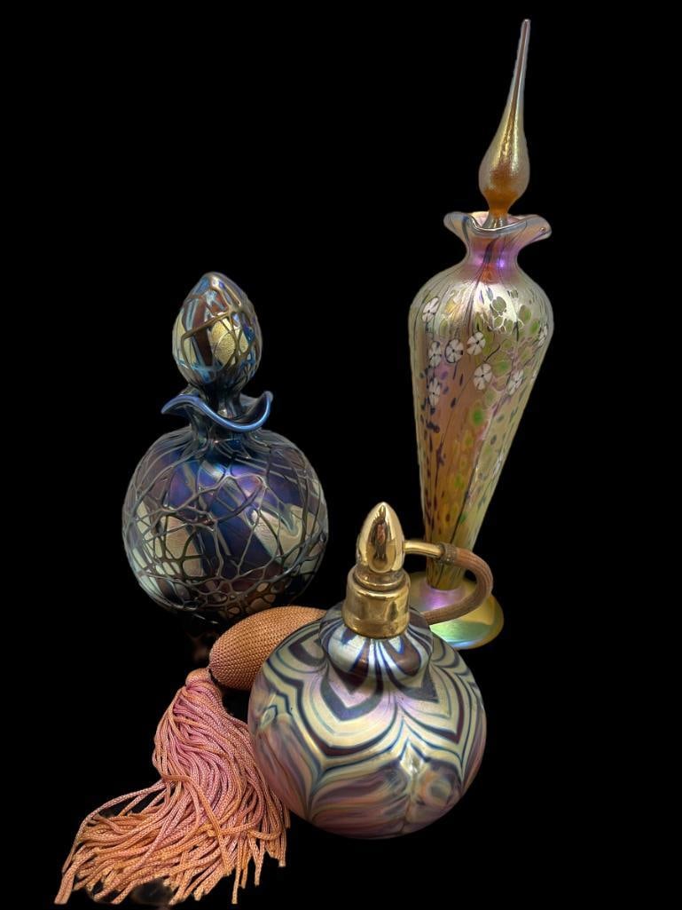 3 Art Glass Perfume Bottles (1 of 9)