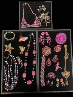 Vintage Costume Jewelry incl. Juliana, Vendome & More: Vintage Costume Jewelry, 3 Trays incl. Juliana, Vendome, Alan Anderson, Sterling, etc. From the Carole Tannenbaum Collection