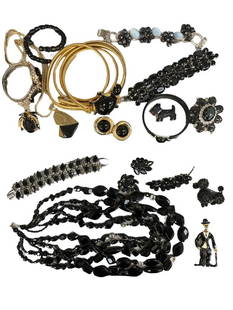 Vintage Costume Jewelry incl, Schreiner, Dior & More: Vintage Costume Jewelry, 2 Trays incl. Schreiner, Juliana, Dior, Cardin, etc. From the Carole Tannenbaum Collection