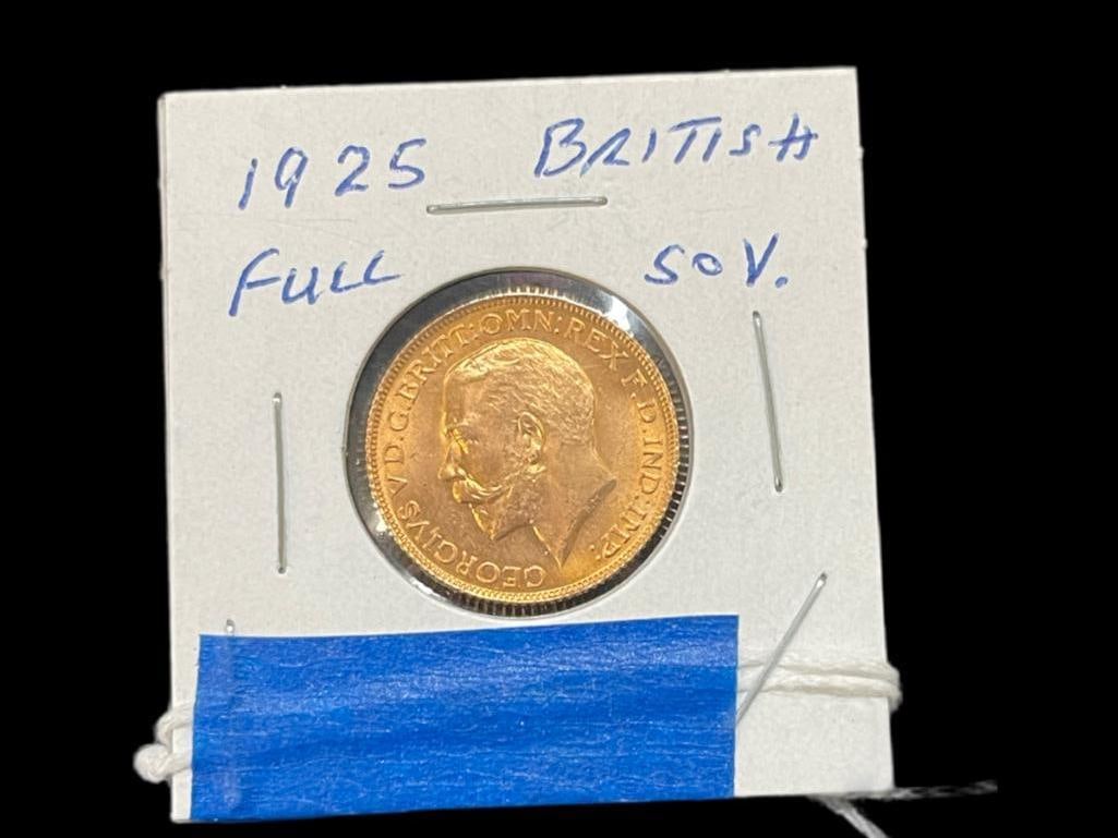 1925 British Full Sovereign Coin: 1925 British Full Sovereign