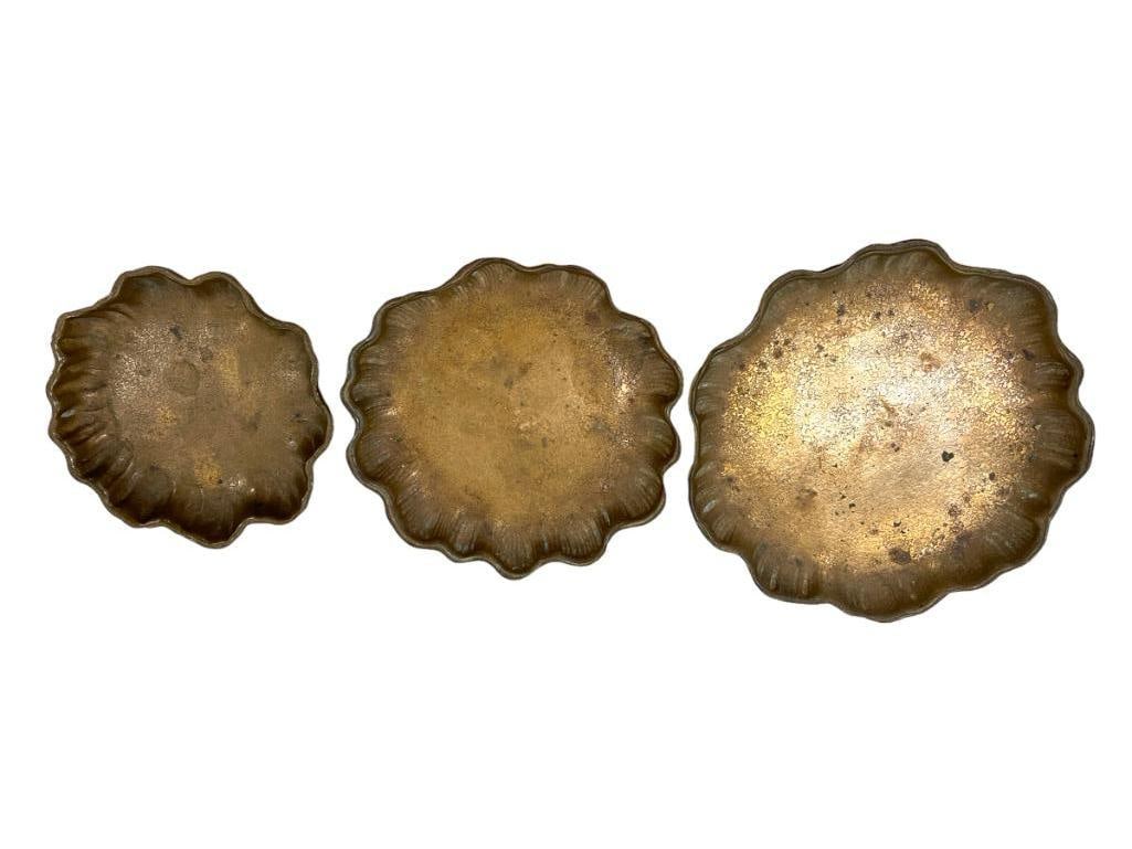 3 Tiffany Studios Bronze Nesting Dishes: 3 Tiffany Studios Bronze Nesting Dishes 4 3/4" Diameter approx. 2.5.g