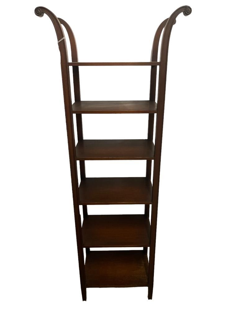 Kittinger Mahogany 6 Tier Shelf: Kittinger Mahogany 6 Tier Shelf, approx. 11" x 22" x 58"h