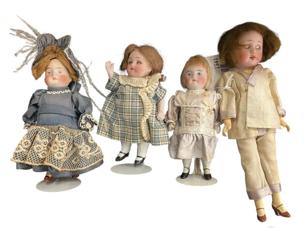 4 Bisque Head Dolls (1 of 3)