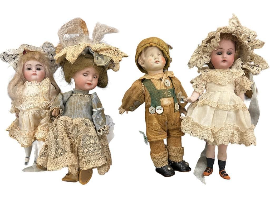4 Small Bisque Dolls incl. K*R (1 of 3)