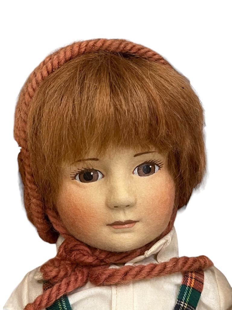 R John Wright Doll "Lillian" and Book: R John Wright Doll "Lillian" in original box, approx. 17" with book Characters of R John Wright