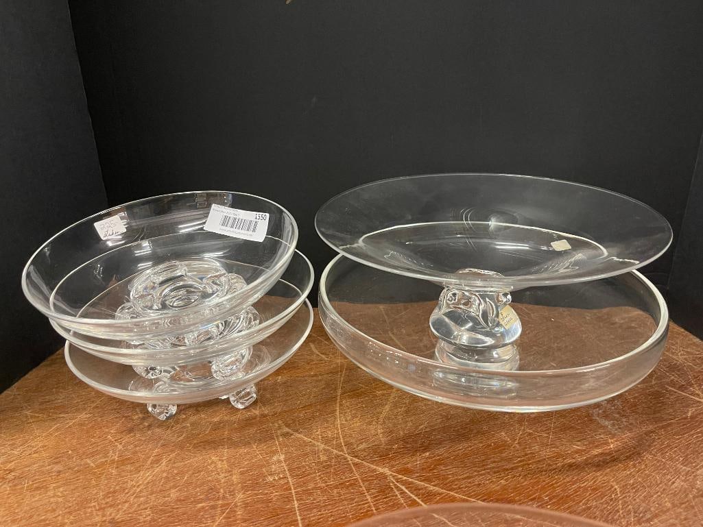 5 Pcs. Cut Glass incl. cake stand, bowls, etc (1 of 5)