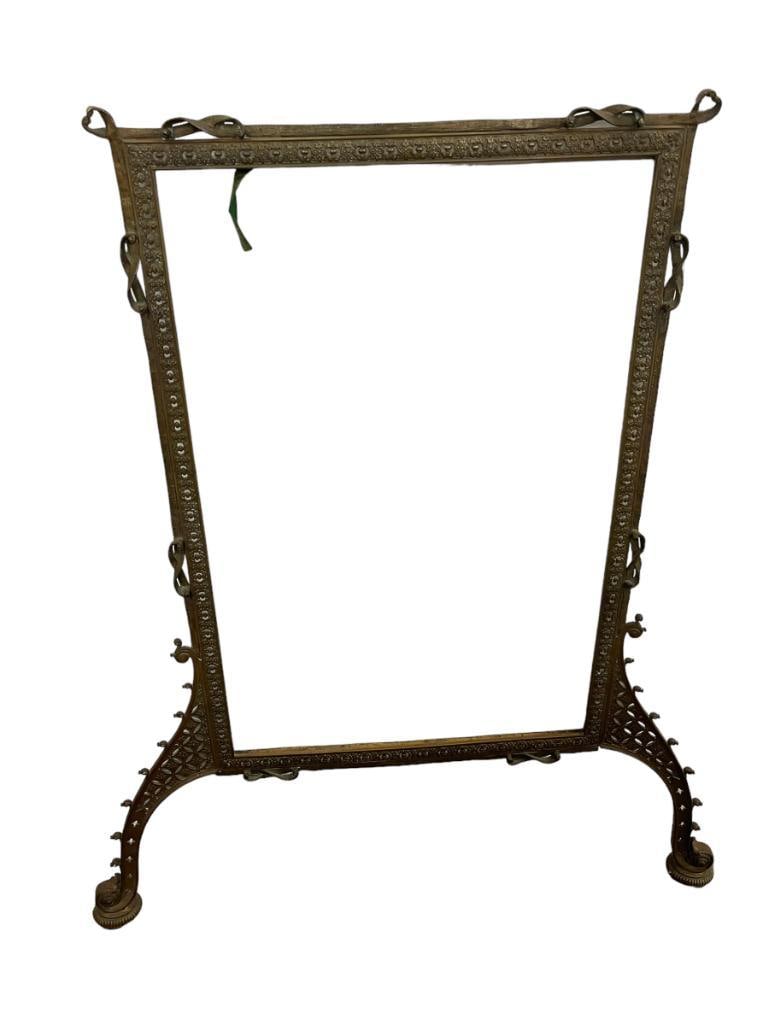 Bronze Fireplace Screen Frame in the Style of Tiffany (1 of 6)