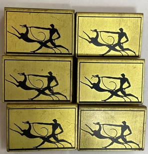 56 William Hunt Diederich Metal Matchbook Covers: Lot of 56 William Hunt Diederich Metal Matchbook Covers; from the Kenneth Dukoff Collection