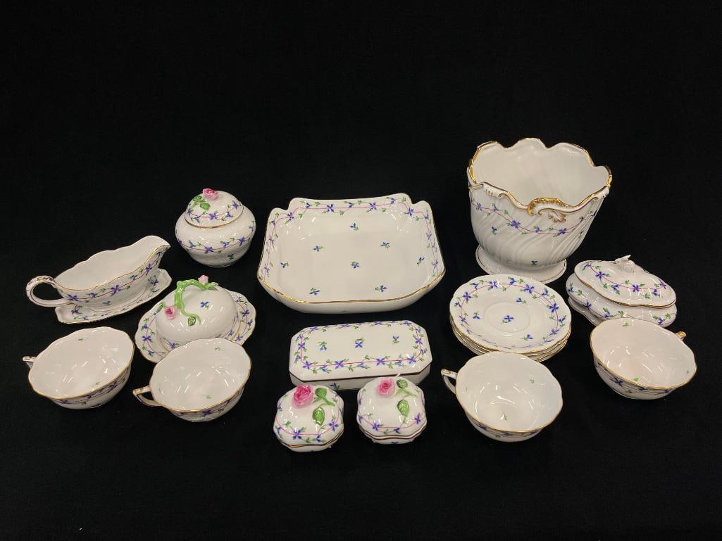 Herend Blue Garland assorted lot (1 of 8)