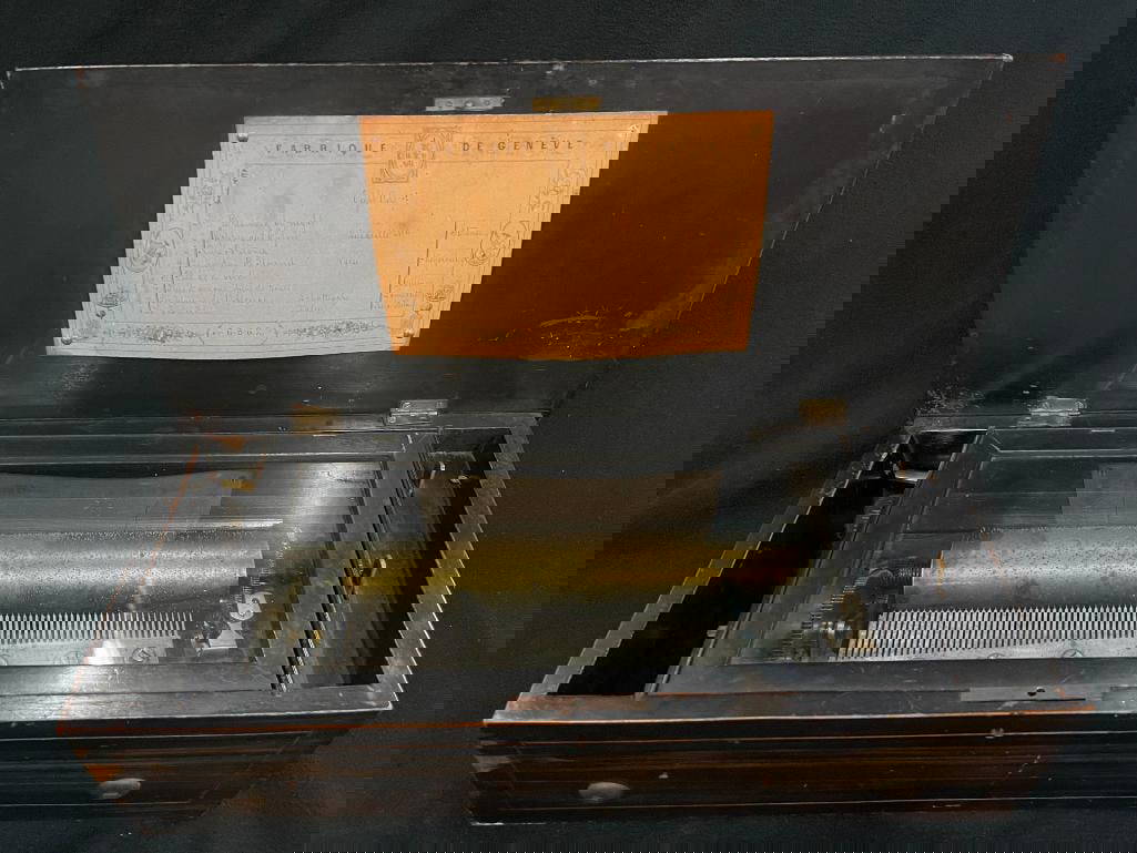 Antique Inlaid Cylinder Music Box Auction