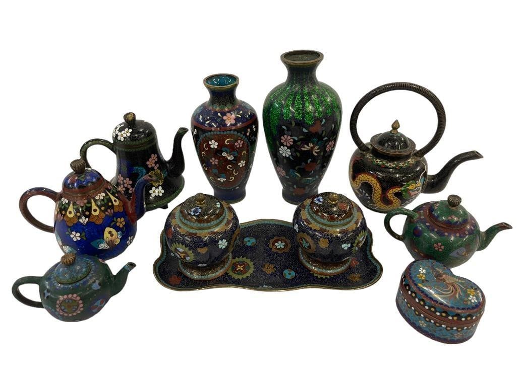 Antique Japanese Cloisonne lot (1 of 8)