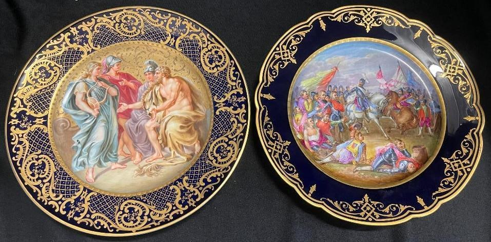 Hand painted Plates incl Sevres & Royal Vienna (1 of 7)