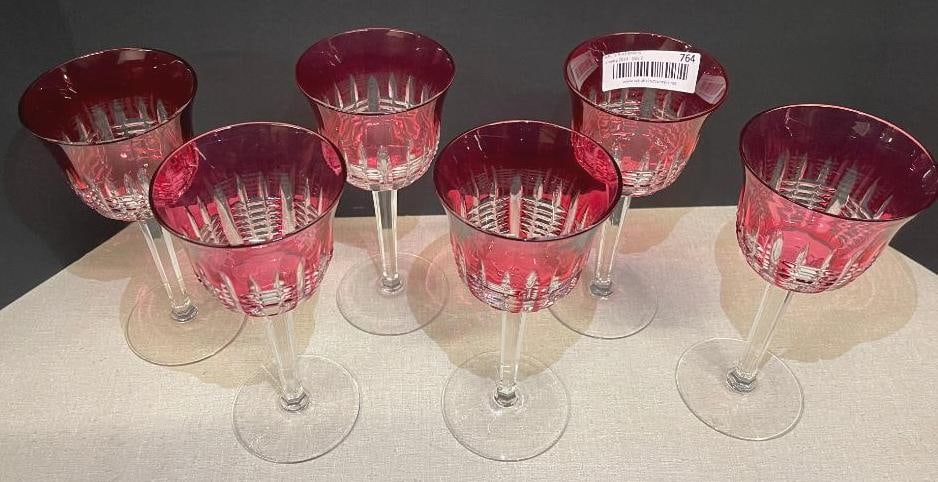 Cranberry Cut to Clear Waterford Glasses (1 of 3)