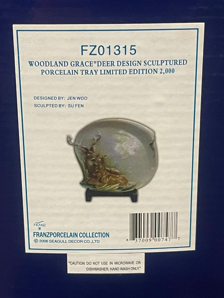 Franz Woodland Grace Deer Design Porcelain Tray (1 of 2)