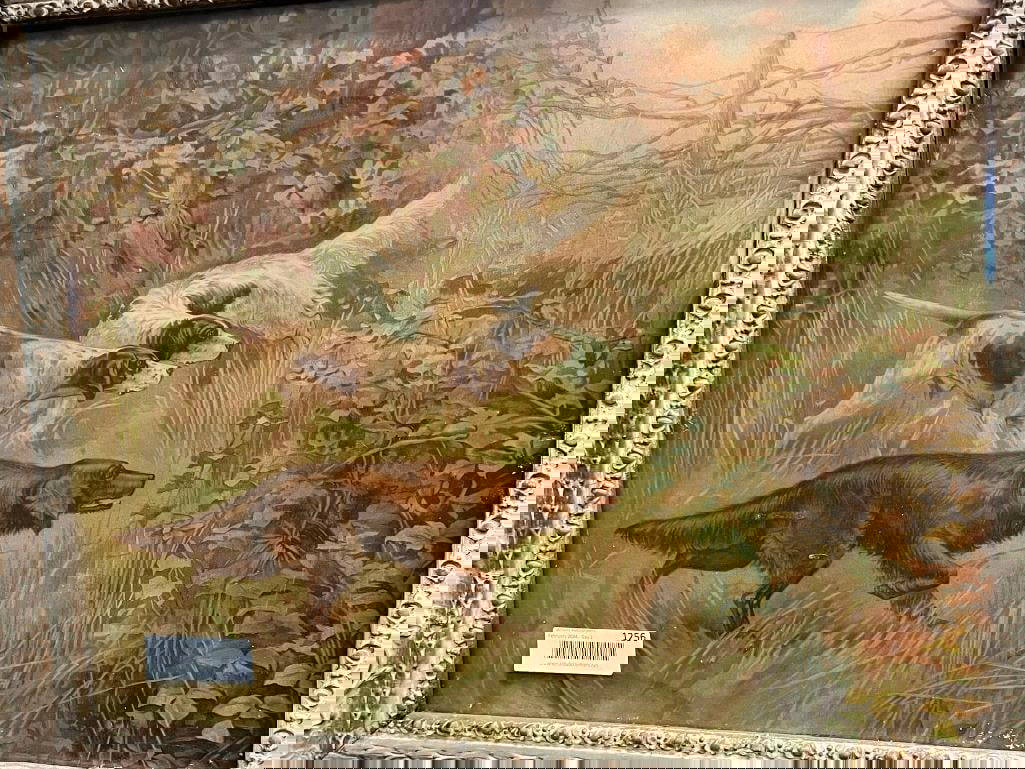 "king Of The Fields" Hunting Dogs Print Auction