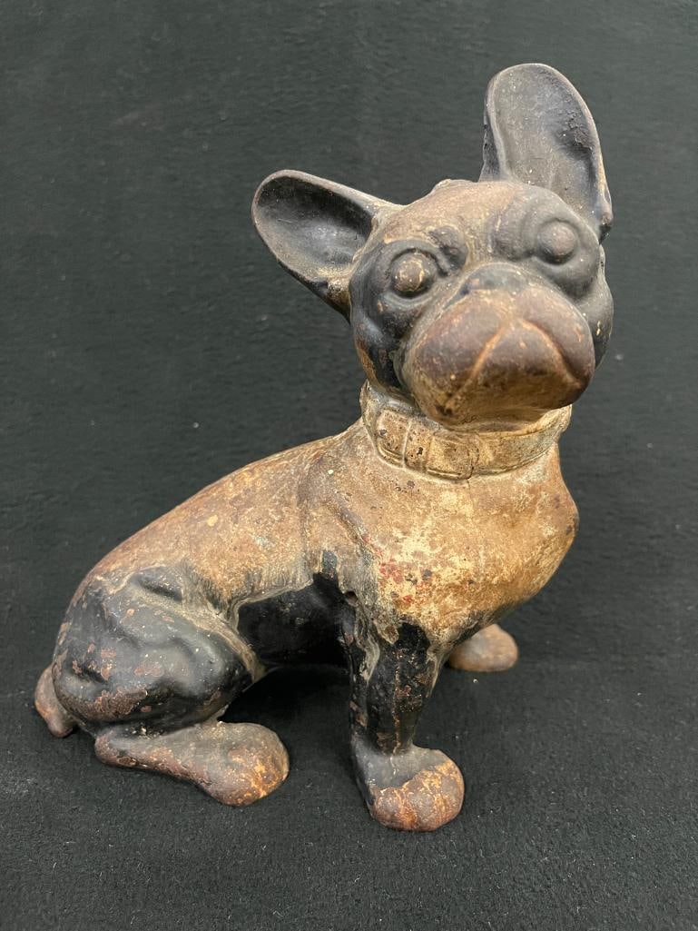 Cast Iron French Bulldog Door Stop: Cast iron sitting French bulldog door stop