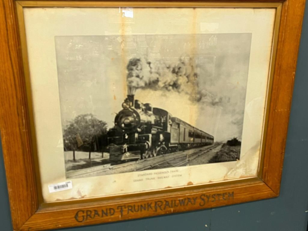 Grand Trunk Railway System Frame w/Train Print (1 of 7)