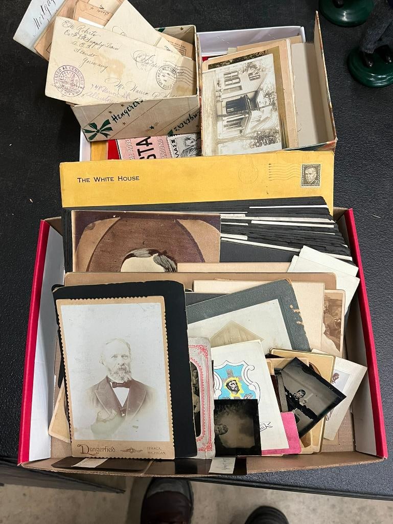 Mixed lot of Photos from late 19th Century/Early 20th Century, stamps, postcards, etc. (1 of 10)