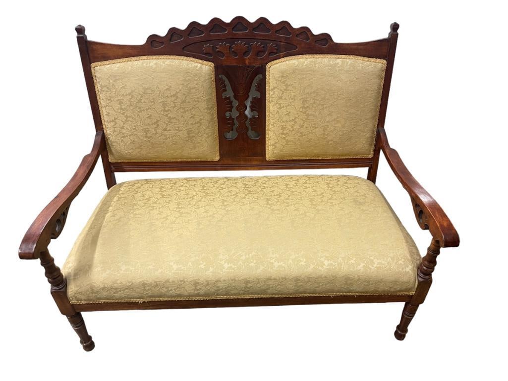 East Lake Style Mahogany Settee (1 of 5)