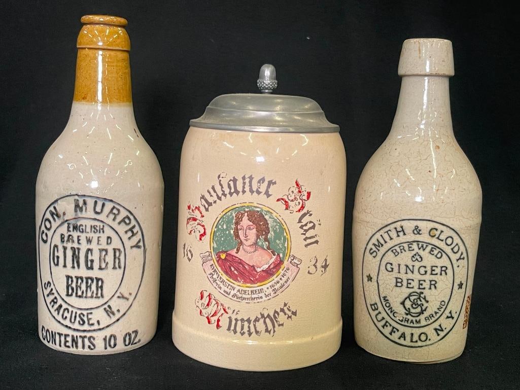 Ginger Beer Bottles & Beer Stein (1 of 7)