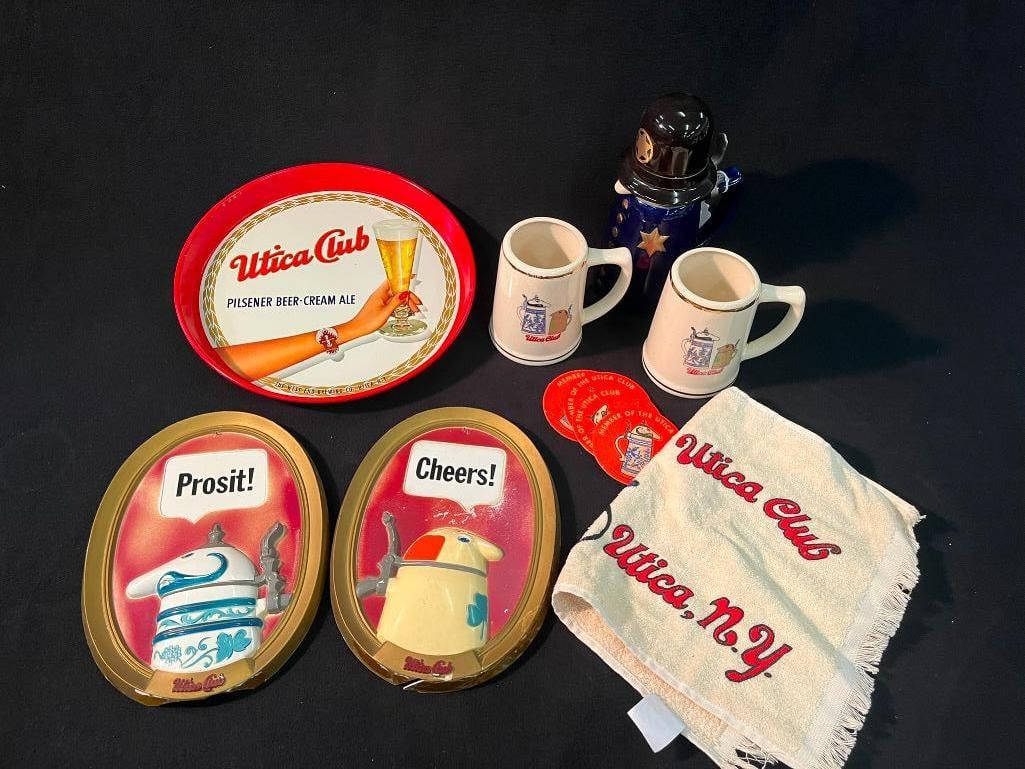 Utica Club Beer Lot of Signs, Steins & More (1 of 9)