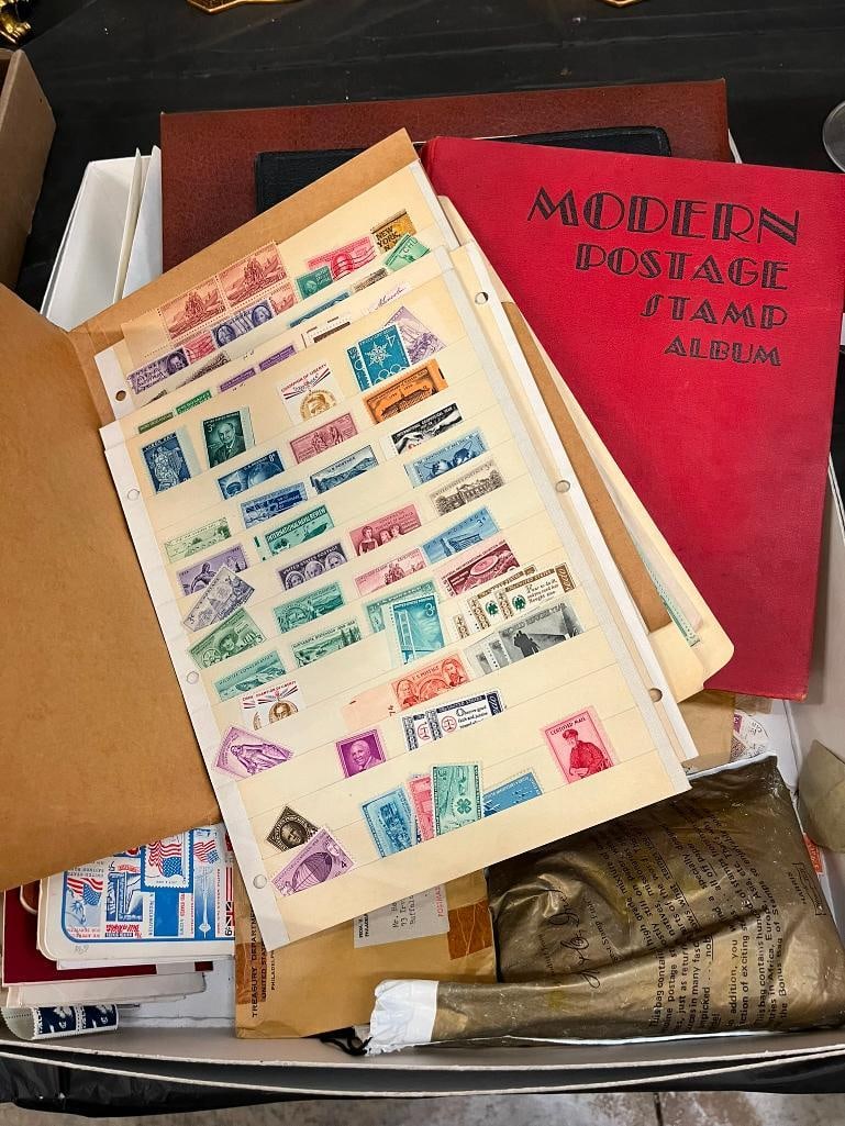 Box of Mixed Stamps some Mint Blocks & Sheets (1 of 12)