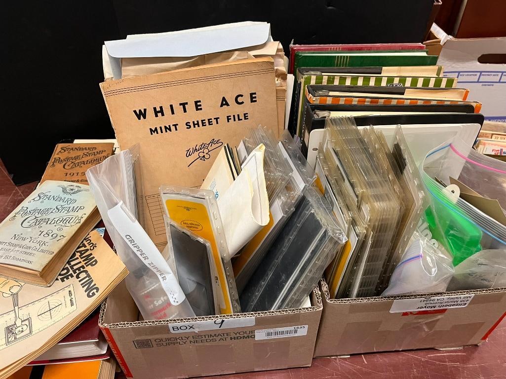 Group of Stamp Supplies incl. Mint File Sheet, Mounts, Binders, Early Catalogues & More (1 of 14)