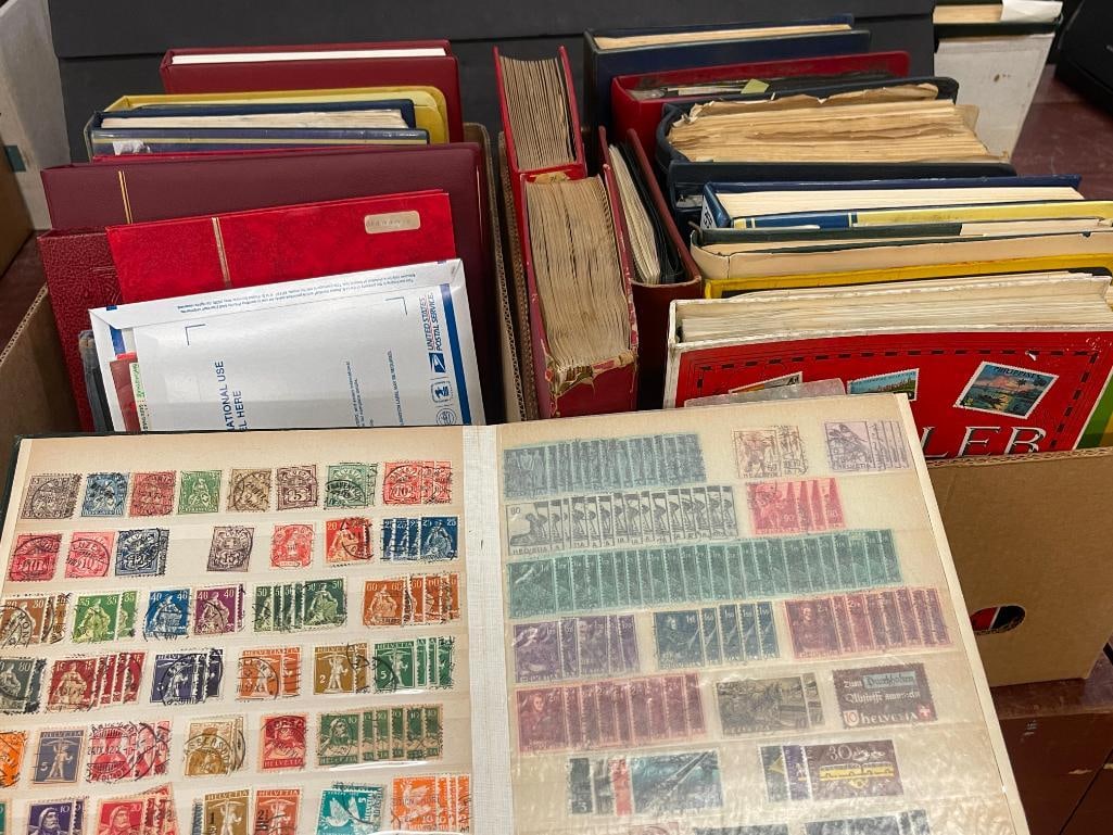 2 Boxes of Stamp Albums incl. U.S. and Foreign (1 of 20)