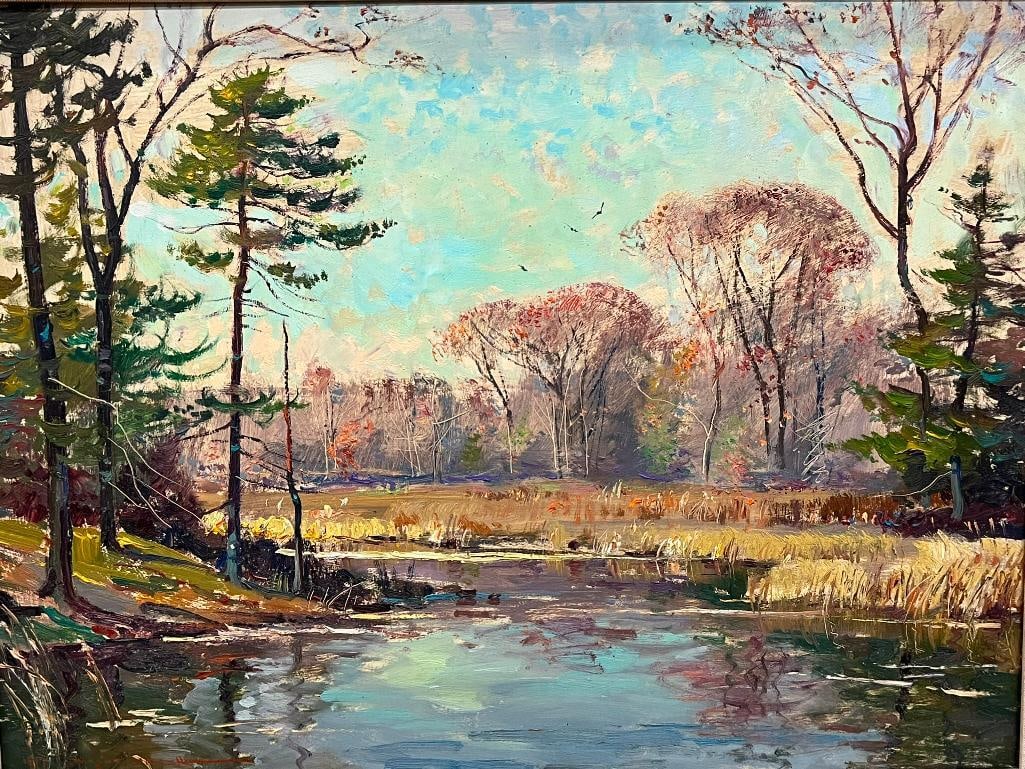 Wayne Morrell signed oil on board painting (1 of 4)