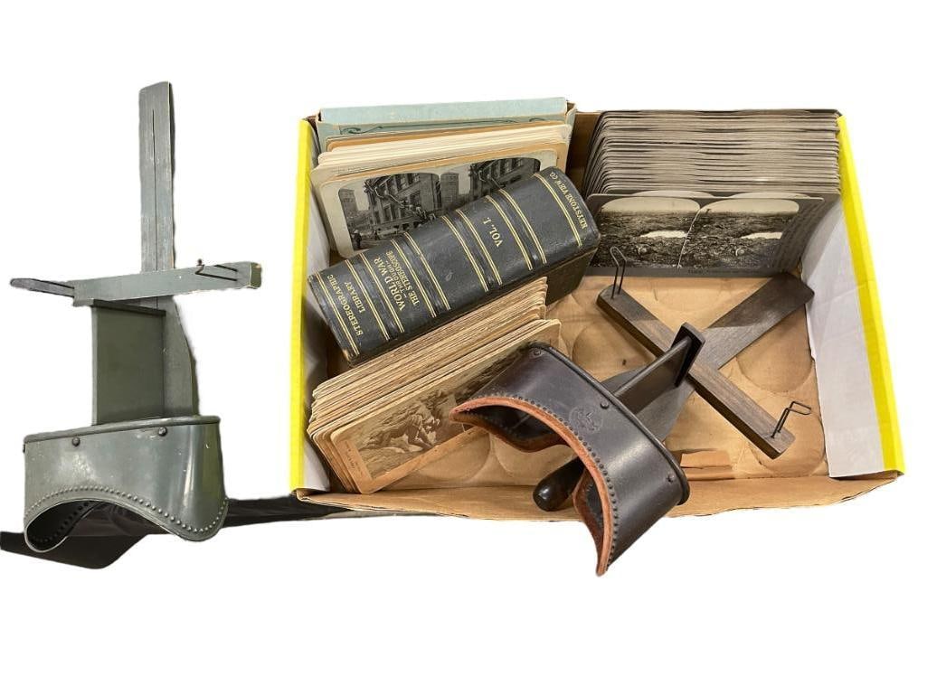 Group of stereo viewers and cards of WW1 and more (1 of 6)