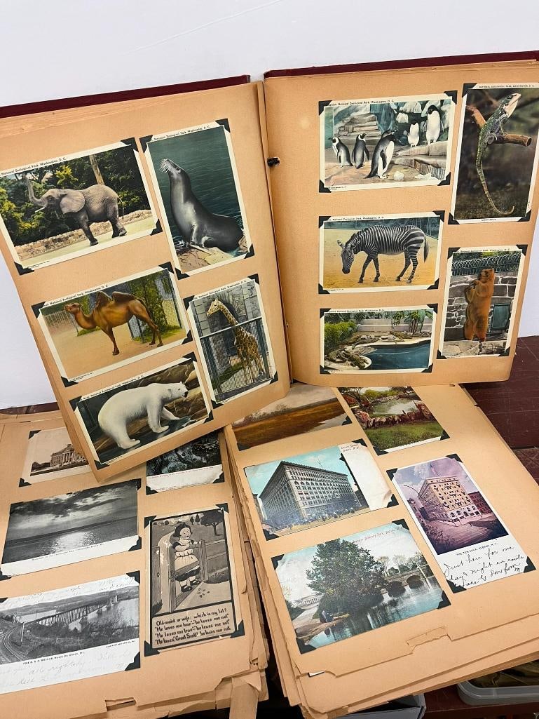 2 scrapbooks full of postcards.  Holidays, people, places and more (1 of 14)