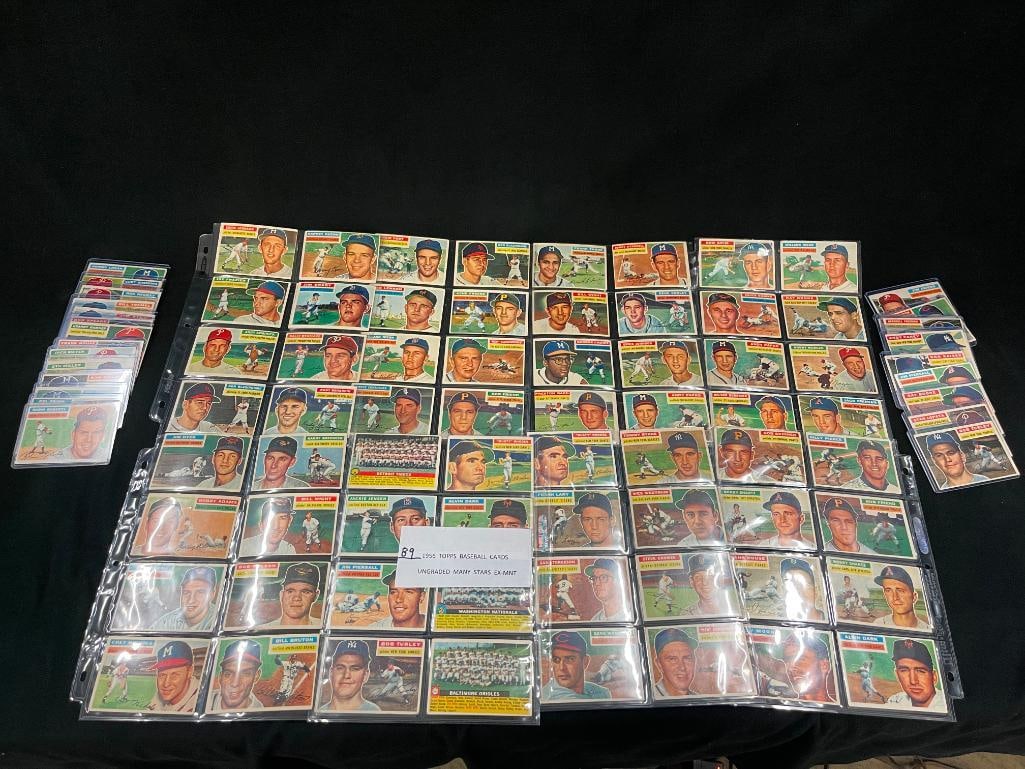 Group of approximately 89 1956 Topps Baseball cards (1 of 8)
