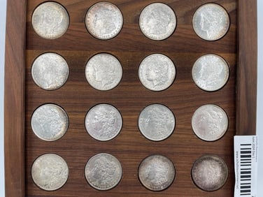 Group of 16 Morgan silver dollars