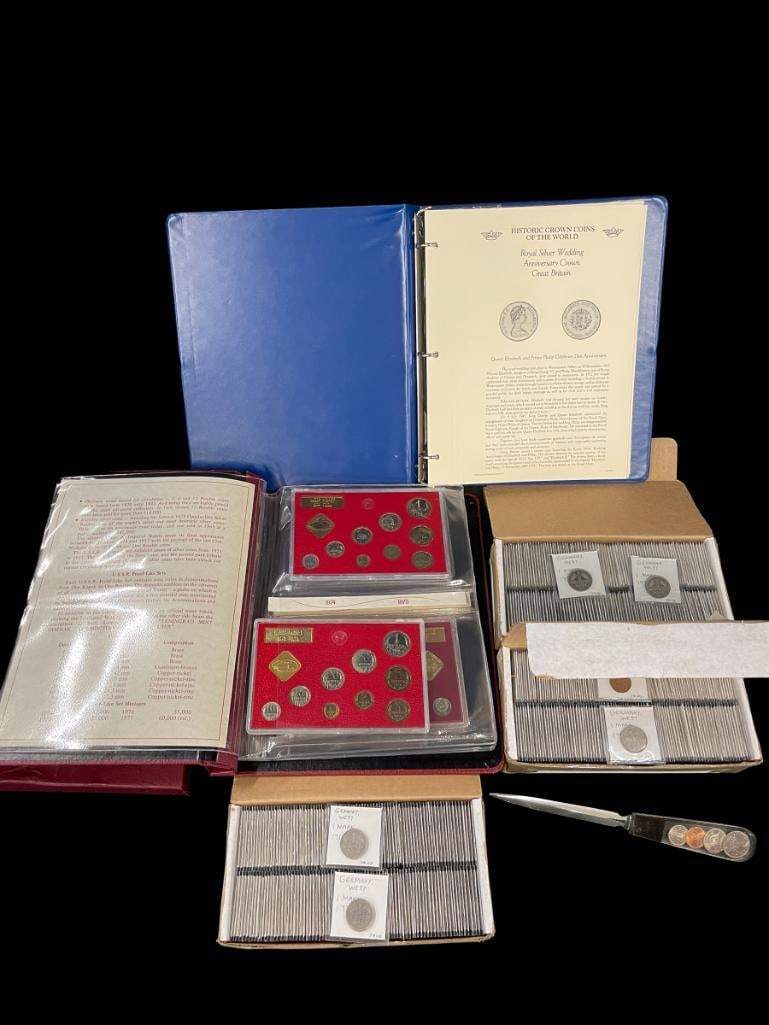Large group of Germany, W. Germany coins, USSR Proof sets and more (1 of 14)