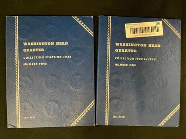 Group of Washington silver quarters and more in albums