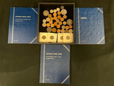 Mixed group of U.S. Indian Head, Lincoln cents and more
