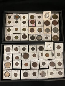 Group of Great Britain coins, tokens, 1893 Columbian Expo token and more