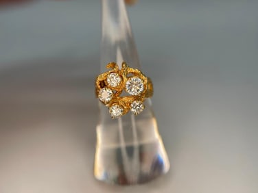 14k gold ring with approximately 1.5 total carats of diamonds