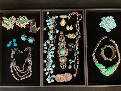 Costume jewelry by Coro, Alexis Kirk, Castle Cliff and more: Costume jewelry by Coro, Alexis Kirk, Castle Cliff and more. Approx. 17 pieces.