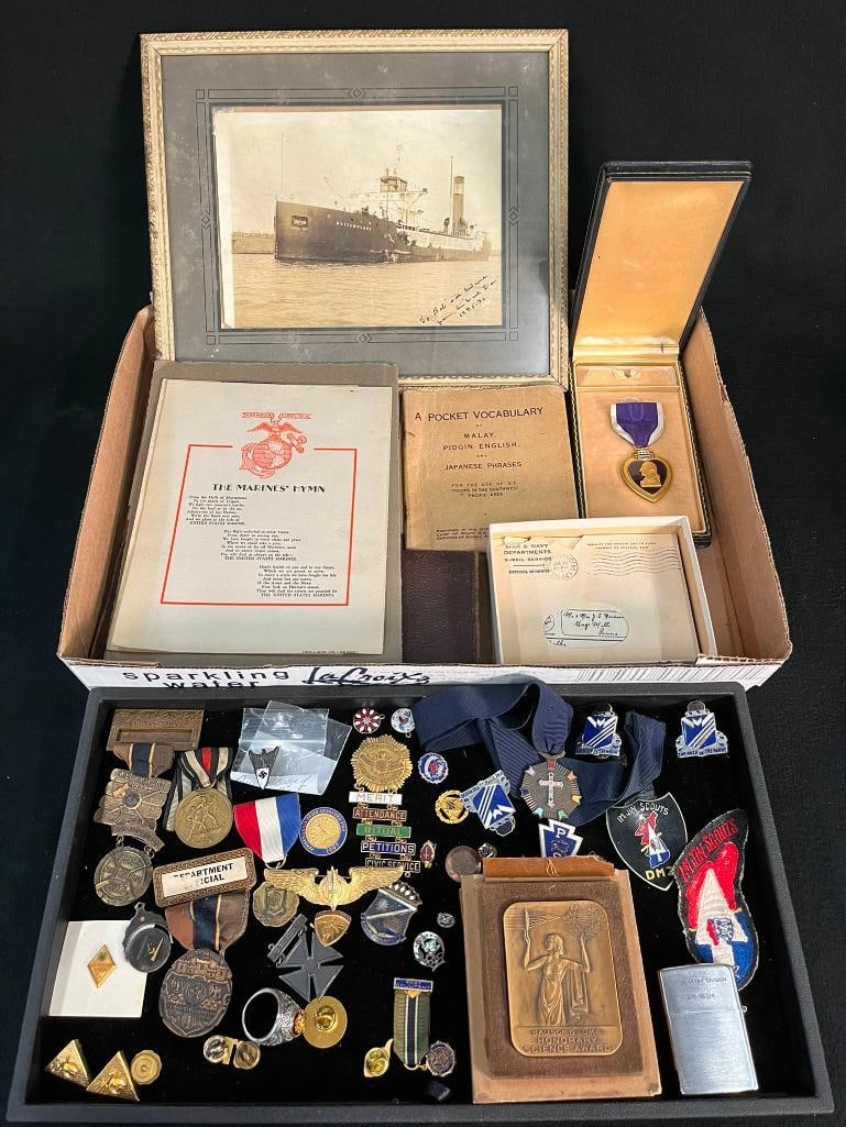 Military pins, medals, Bausch & Lomb Science Award and more (1 of 9)
