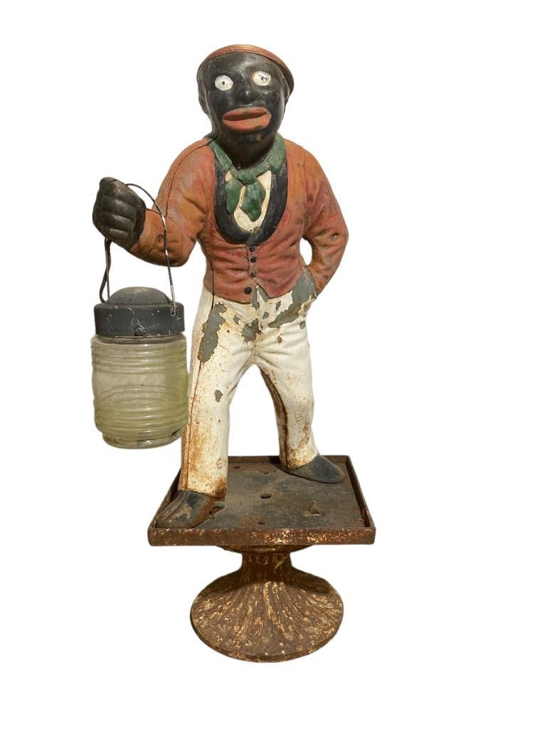 Cast iron Black Americana Lawn Jockey (1 of 5)
