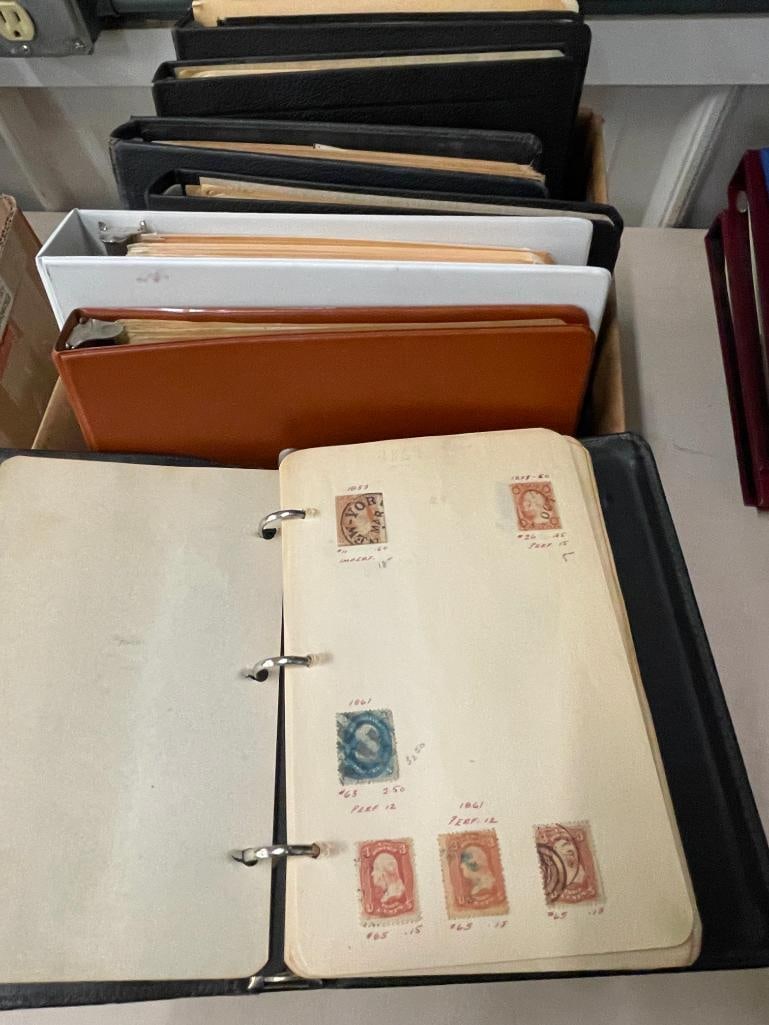 Box of stock and mint block albums including Columbian, U.S., foreign and more (1 of 20)