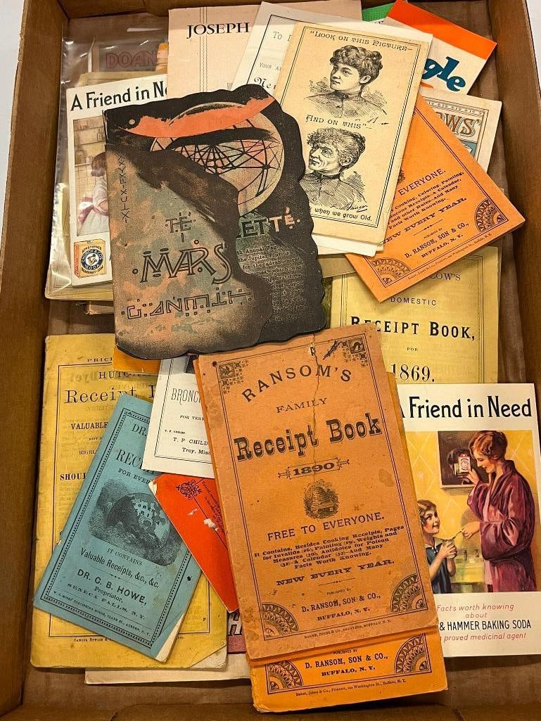 Ransom's Family Receipt books, Mrs. Winslow, Watkins and more: Ransom's Family Receipt books, Mrs. Winslow, Watkins and more. Approx. 35 pieces. Decommissioned from the library of The Strong Museum.