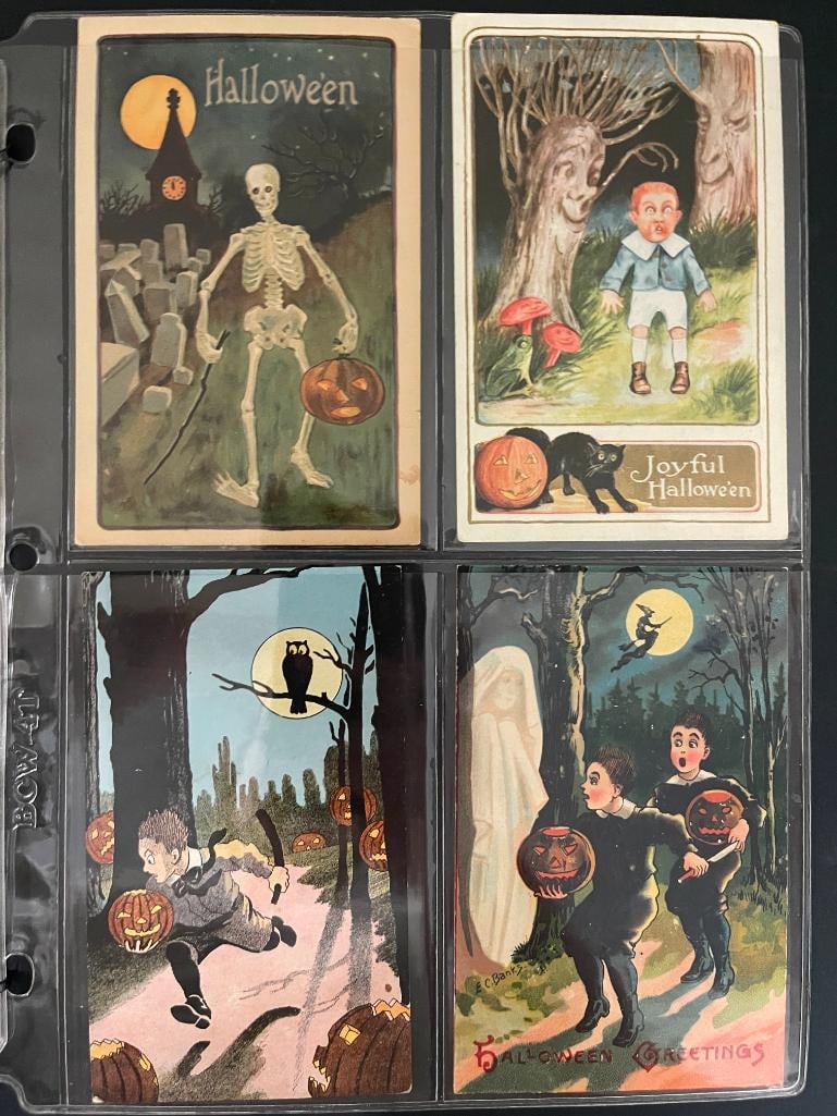 Group of early Halloween postcards, some printed in Germany (1 of 6)