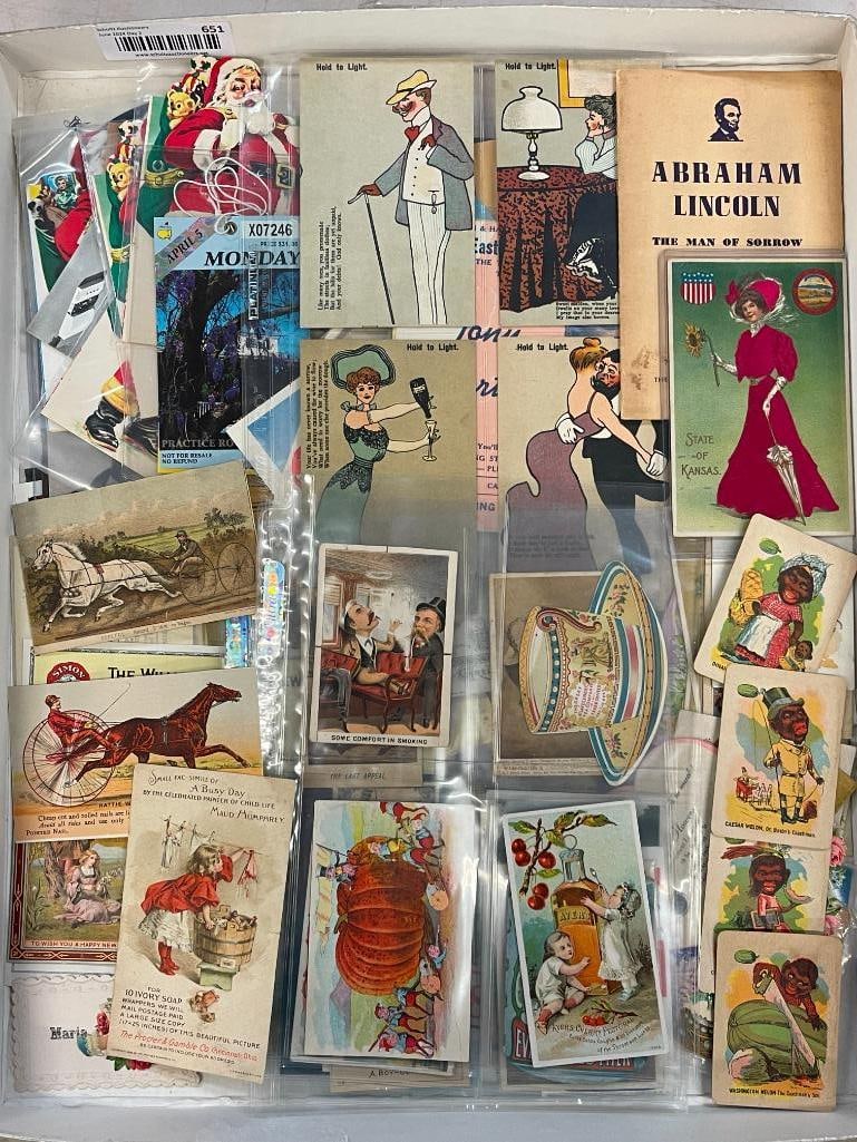 Mixed lot of trade cards, postcards, advertising and more (1 of 15)