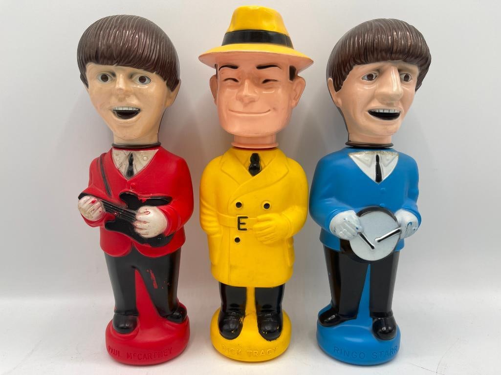 Colgate Palmolive bottles Dick Tracy, Paul McCartney and Ringo Starr: Colgate Palmolive bottles Dick Tracy, Paul McCartney and Ringo Starr. 3 pieces.
