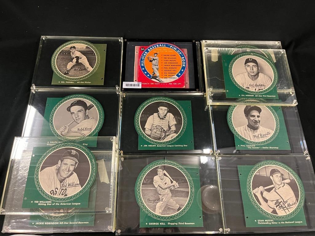 Group of 1950 All Star Baseball Pin Ups, Ted Williams, Jackie Robinson, Joe DiMaggio etc. (1 of 10)