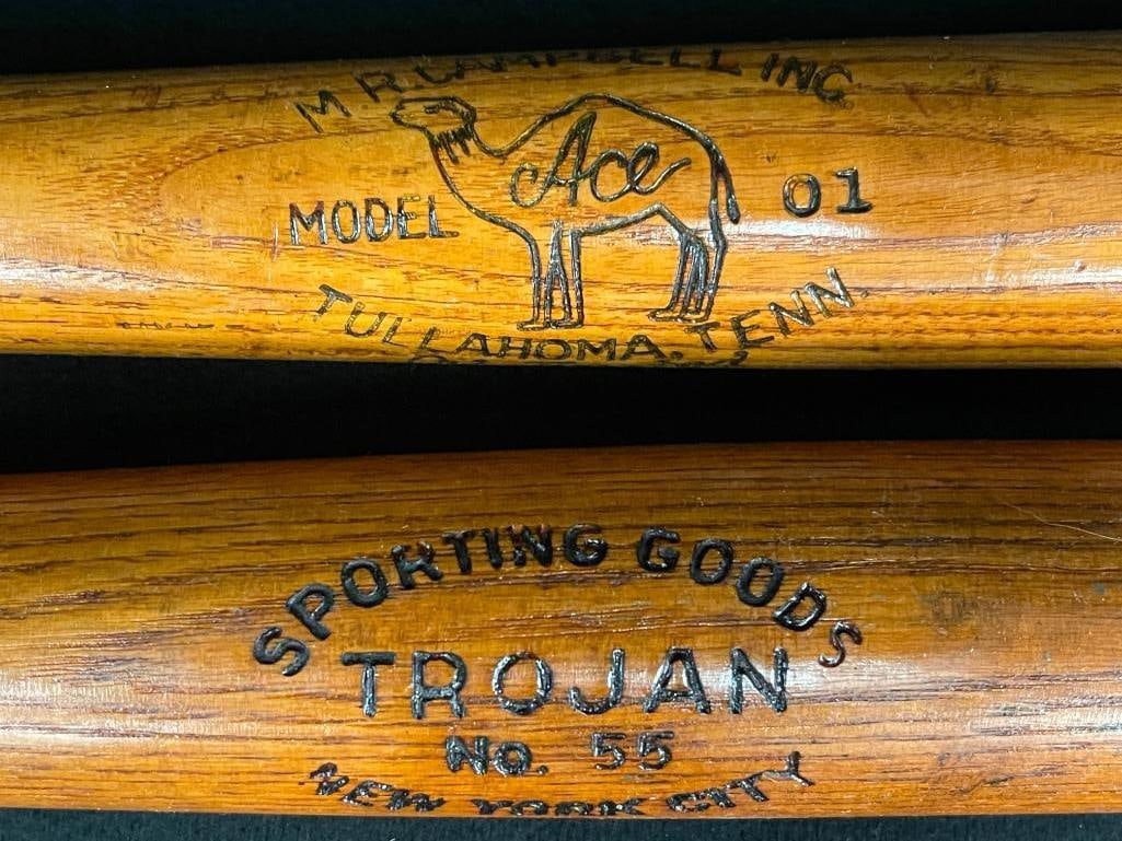 Sporting Goods 55 Trojan and M.R. Campbell Ace 01 baseball bats (1 of 8)