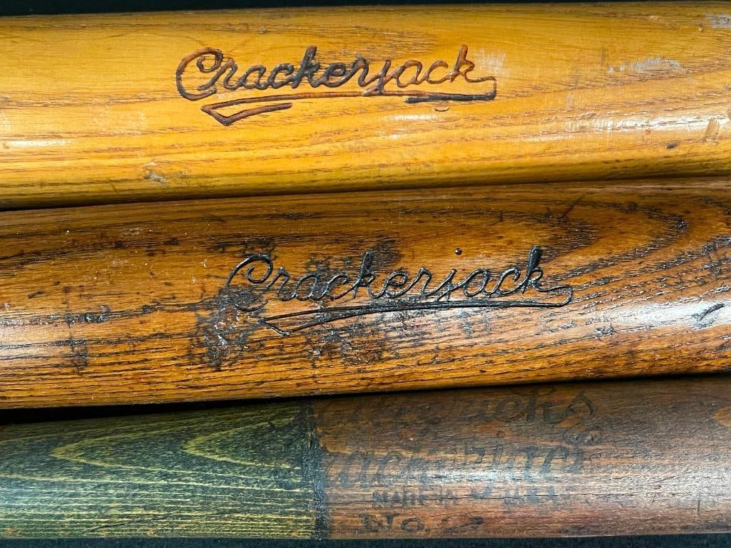 Group of 3 CrackerJack baseball bats (1 of 8)