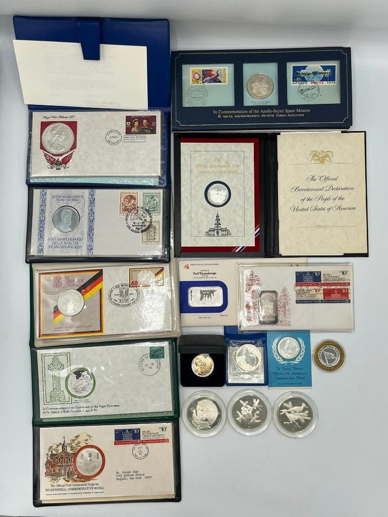 Mixed group of Sterling coins, medals and more (1 of 8)